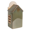 Clayre & Eef Décorative Maison avec LED 8x6x15 cm Vert Porcelaine