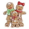 Clayre & Eef Kerstdecoratie met LED-verlichting Gingerbread man 31x10x35 cm Bruin Kunststof