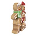 Clayre & Eef Kerstdecoratie met LED-verlichting Gingerbread man 31x10x35 cm Bruin Kunststof