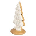 Clayre & Eef Décoration de Noël Sapins de Noël 13x10x21 cm Beige Plastique