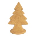 Clayre & Eef Kerstdecoratie Kerstbomen 13x10x21 cm Beige Kunststof