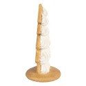 Clayre & Eef Kerstdecoratie Kerstbomen 13x10x21 cm Beige Kunststof