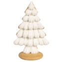 Clayre & Eef Weihnachtsdekoration Weihnachtsbaum 17x11x26 cm Beige Kunststoff