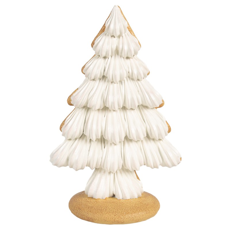 Clayre & Eef Decorazione di Natalizie Albero di Natale 17x11x26 cm Beige Plastica