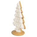 Clayre & Eef Decorazione di Natalizie Albero di Natale 17x11x26 cm Beige Plastica