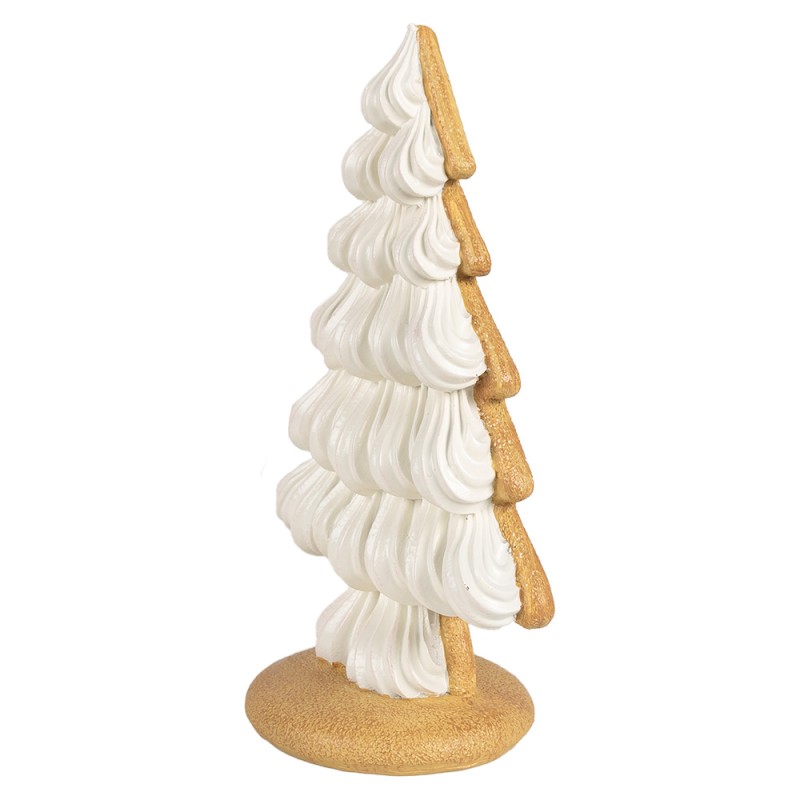 Clayre & Eef Decorazione di Natalizie Albero di Natale 17x11x26 cm Beige Plastica