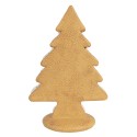 Clayre & Eef Kerstdecoratie Kerstboom 17x11x26 cm Beige Kunststof