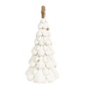 Clayre & Eef Decorazione di Natalizie Albero di Natale Ø 13x26 cm Bianco Plastica