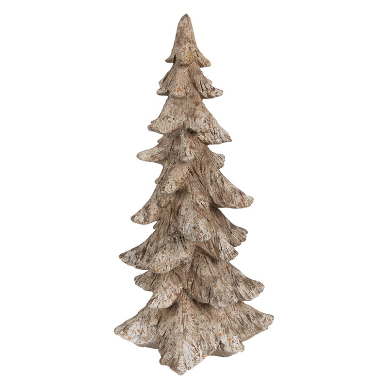 Clayre & Eef Christmas Decoration Christmas Tree 19x18x36 cm Brown Plastic