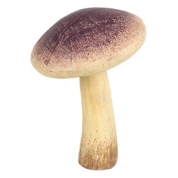 Clayre & Eef Decoration Mushroom Ø 9x12 cm Beige Purple Plastic