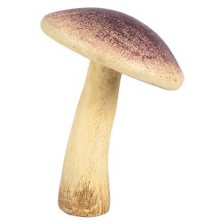 Clayre & Eef Decoration Mushroom Ø 9x12 cm Beige Purple Plastic