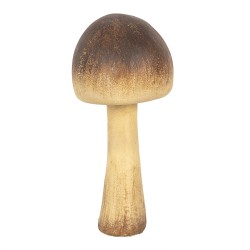 Clayre & Eef Decoration Mushroom Ø 7x16 cm Brown Plastic