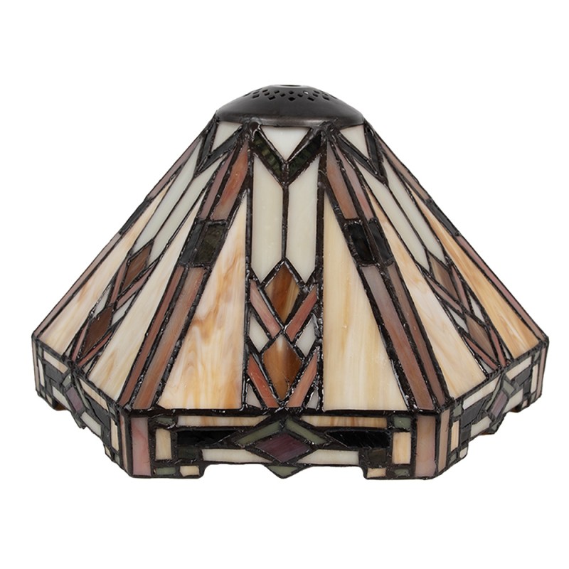 LumiLamp Lampshade Tiffany Ø 25x25 cm Beige Glass