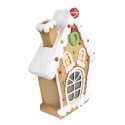 Clayre & Eef Gingerbread house met LED 27x11x36 cm Bruin Kunststof