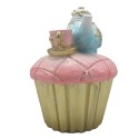 Clayre & Eef Decoration Cupcake Ø 11x15 cm Pink Plastic