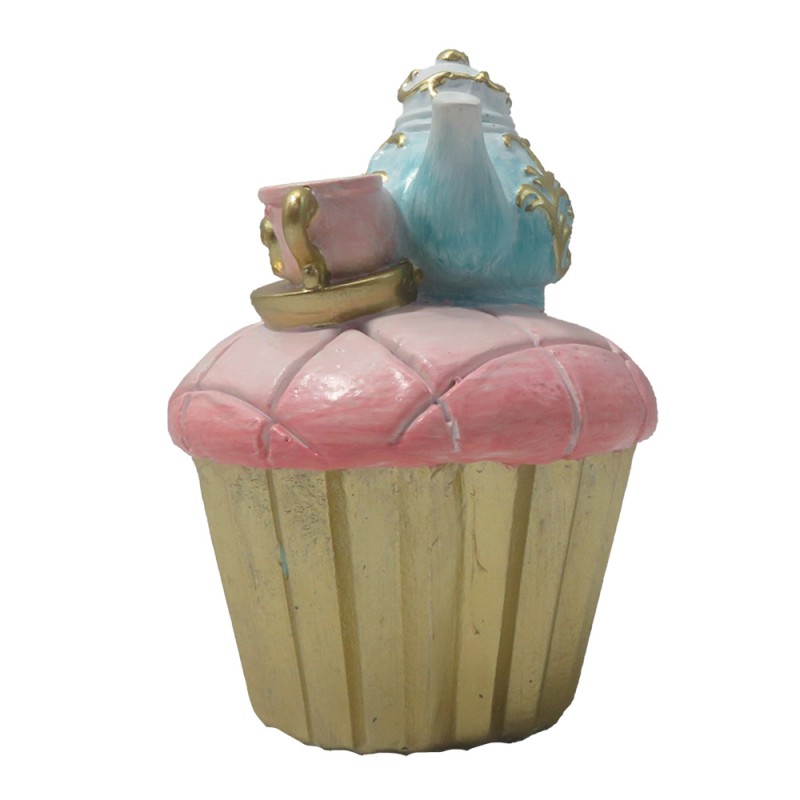 Clayre & Eef Decoration Cupcake Ø 8x11 cm Pink Plastic