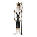 Clayre & Eef Christmas Decoration Nutcracker 36 cm Black White Iron