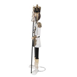 Clayre & Eef Christmas Decoration Nutcracker 36 cm Black White Iron