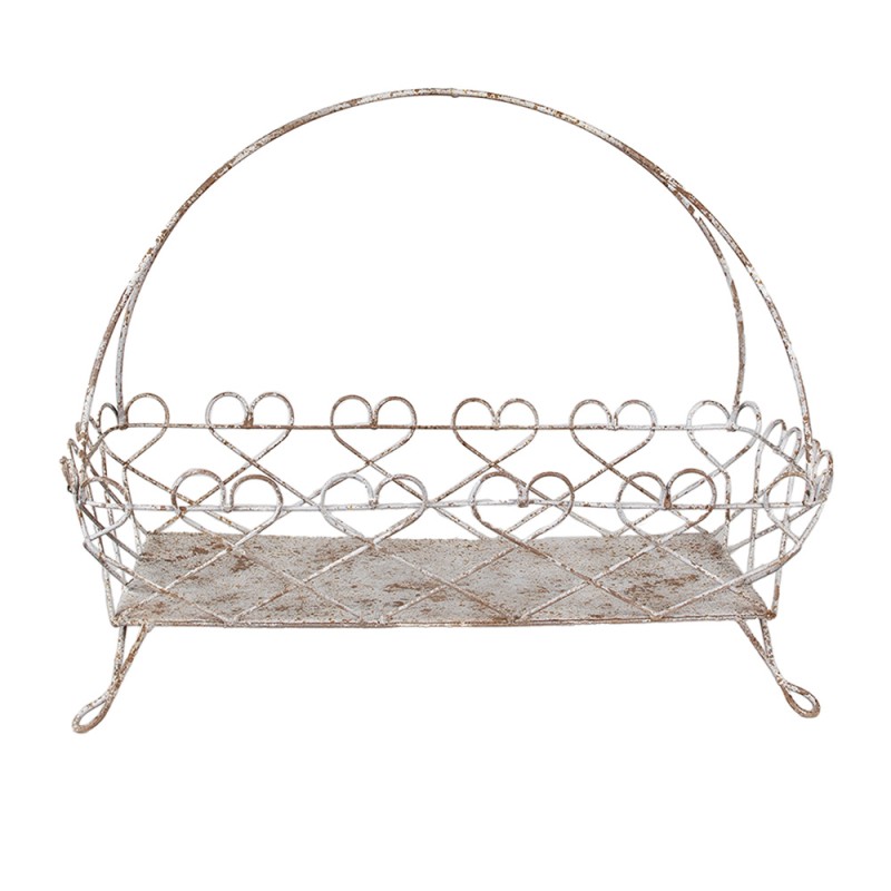 Clayre & Eef Etagere 50x24x41 cm White Brown Iron