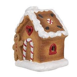 Clayre & Eef Gingerbread house 11x7x16 cm Brown Ceramic