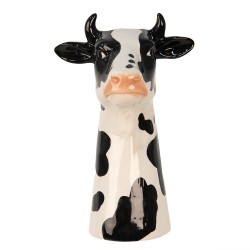 Clayre & Eef Vase Vache 20x19x32 cm Blanc Noir Céramique