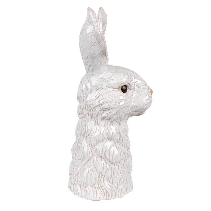 Clayre & Eef Vase Lapin 13x14x33 cm Blanc Céramique