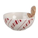 Clayre & Eef Decorative Bowl 250 ml White Red Ceramic Gingerbread man