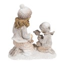 Clayre & Eef Dekorationsfigur Kinder 15 cm Beige Kunststoff