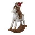 Clayre & Eef Decorative Figurine Rocking Horse 14 cm Brown Plastic Bear