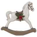 Clayre & Eef Decorative Figurine Rocking Horse 16 cm White Plastic