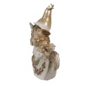 Clayre & Eef Figurine décorative Gnome 11 cm Beige Plastique