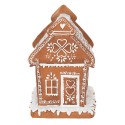 Clayre & Eef Lebkuchenhaus mit LED 17 cm Braun Polyresin