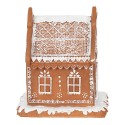 Clayre & Eef Lebkuchenhaus mit LED 17 cm Braun Polyresin