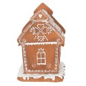 Clayre & Eef Lebkuchenhaus mit LED 17 cm Braun Polyresin