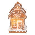 Clayre & Eef Lebkuchenhaus mit LED 17 cm Braun Polyresin