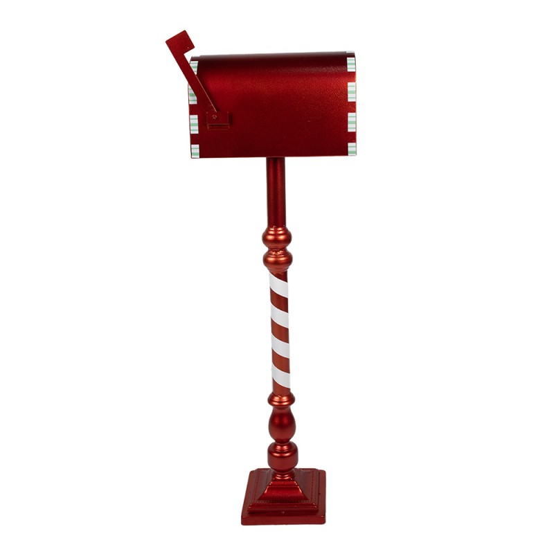 Clayre & Eef Kerstdecoratie Brievenbus 33x18x99 cm Rood IJzer SANTA