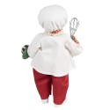 Clayre & Eef Figure de Noël Père Noël 27 cm Blanc Rouge Plastique