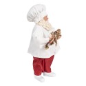 Clayre & Eef Statuetta decorativa di Natale Babbo Natale  27 cm Bianco Rosso  Plastica