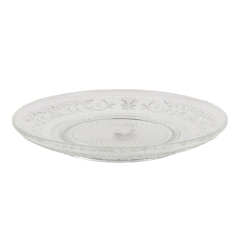 Clayre & Eef Gebaksbord  Ø 15 cm Glas Rond