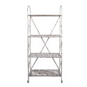 Clayre & Eef Scaffale da parete 76x47x177 cm Bianco Marrone  Ferro