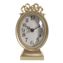 Clayre & Eef Table Clock 18 cm Gold colored Iron Glass