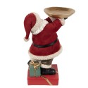 Clayre & Eef Statuetta decorativa di Natale Babbo Natale  26 cm Rosso Plastica