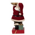 Clayre & Eef Weihnachtsdekorationsfigur Weihnachtsmann 26 cm Rot Kunststoff