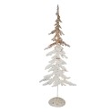 Clayre & Eef Decoratie Beeld Kerstboom 45 cm Wit Bruin IJzer