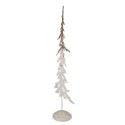 Clayre & Eef Dekorationsfigur Weihnachtsbaum 45 cm Weiß Braun Eisen