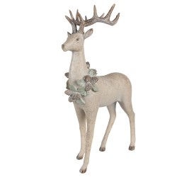 Clayre & Eef Dekorationsfigur Hirsch 32x14x49 cm Braun Kunststoff