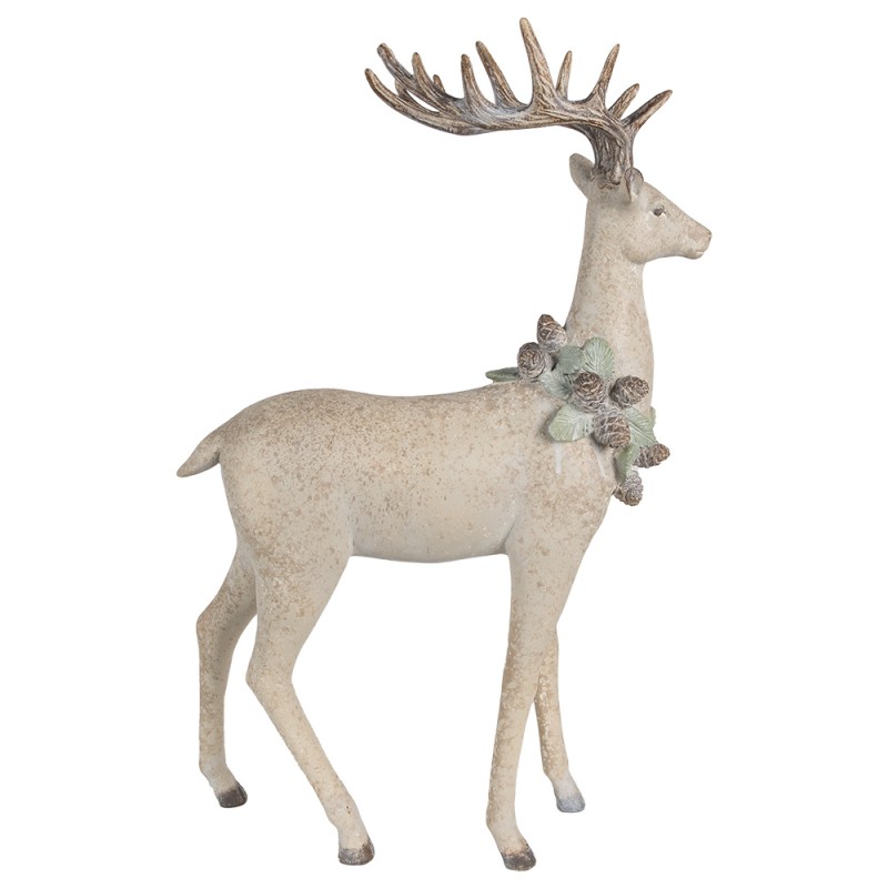 Clayre & Eef Figurine décorative Cerf 32x14x49 cm Marron Plastique