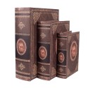 Clayre & Eef Storage Box Set of 3 Books 27/22/17 cm Brown Wood