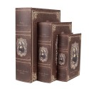 Clayre & Eef Storage Box Set of 3 Books 27/22/17 cm Brown Wood