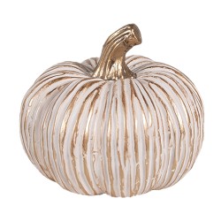 Clayre & Eef Decorazione Zucca Ø 12x10 cm Color oro Ceramica